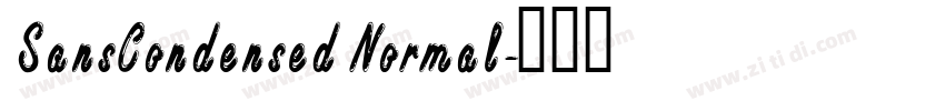 SansCondensed Normal字体转换